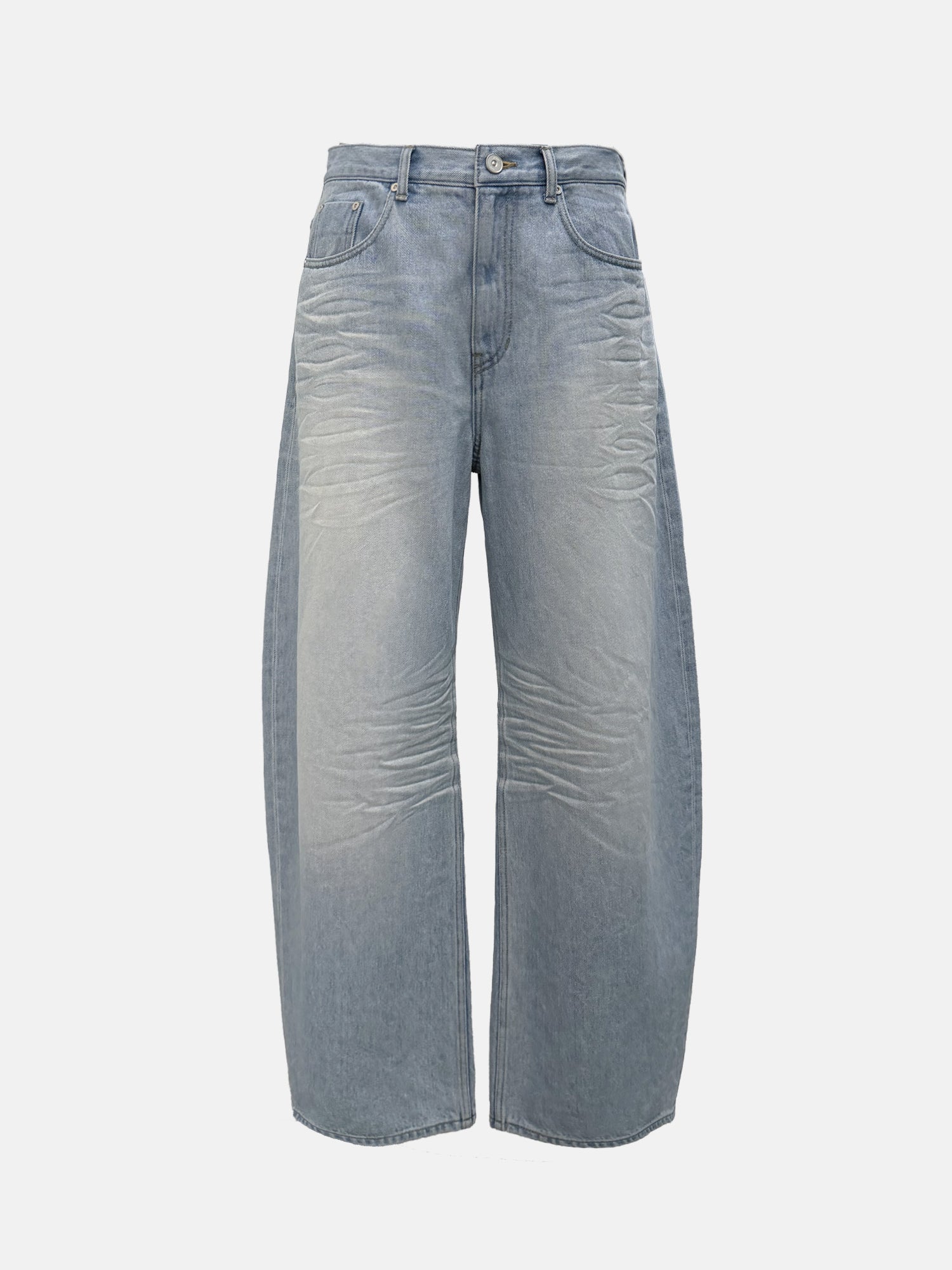 CURVED BARREL DENIM PANTS