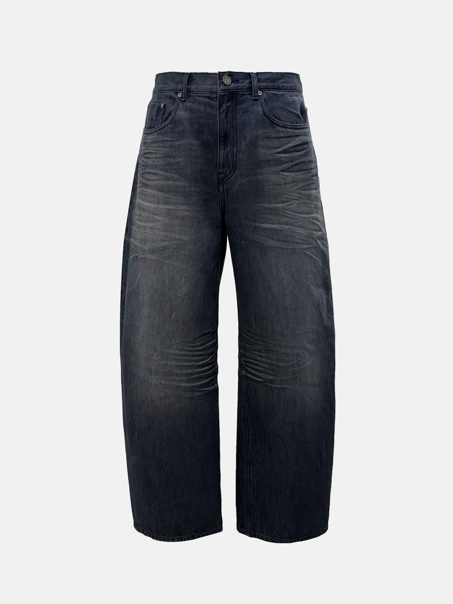 CURVED BARREL DENIM PANTS