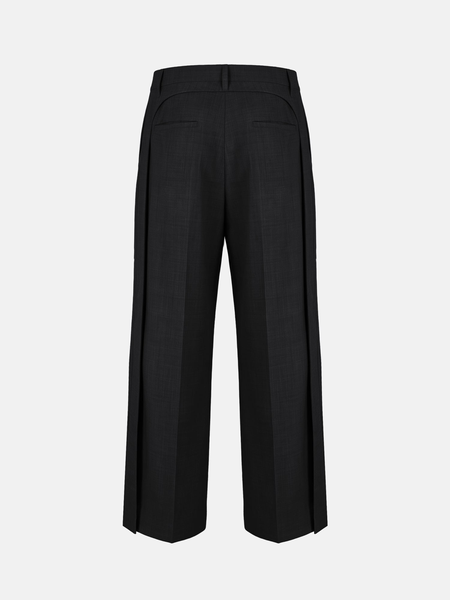 CURVED PANEL WOOL TROUSERS