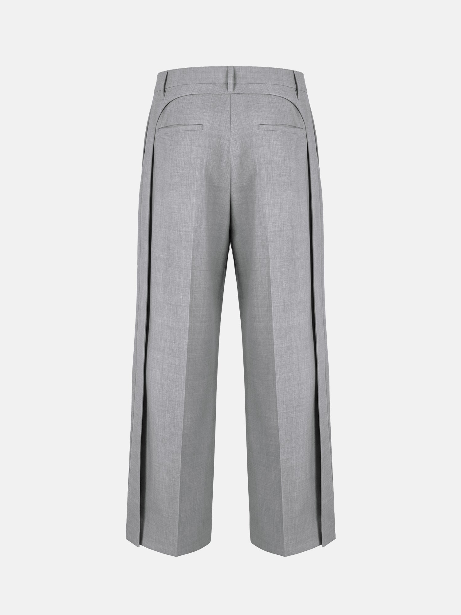 CURVED PANEL WOOL TROUSERS