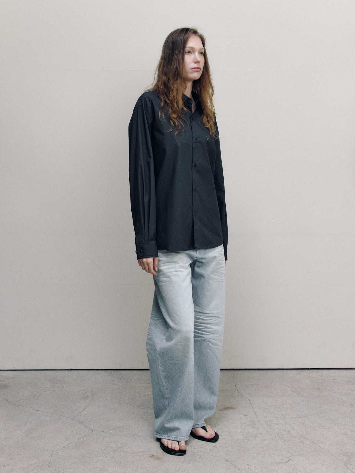 SEMI OVERFIT BASIC SHIRT — women 45 degree